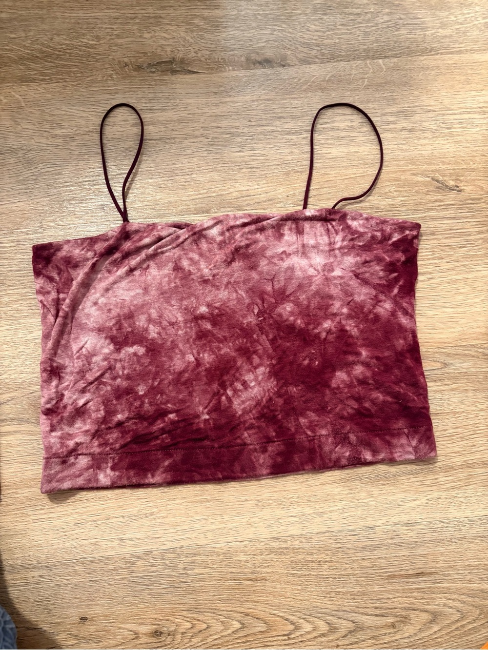 American eagle Velvet Tie-Dye Camisole Tank Top - Burgundy